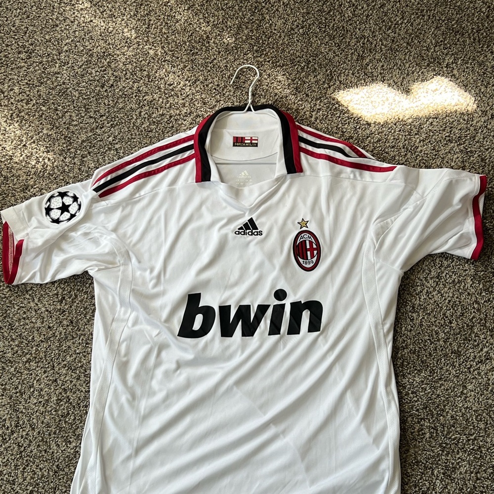 Adidas White Soccer Jersey with Red Accents